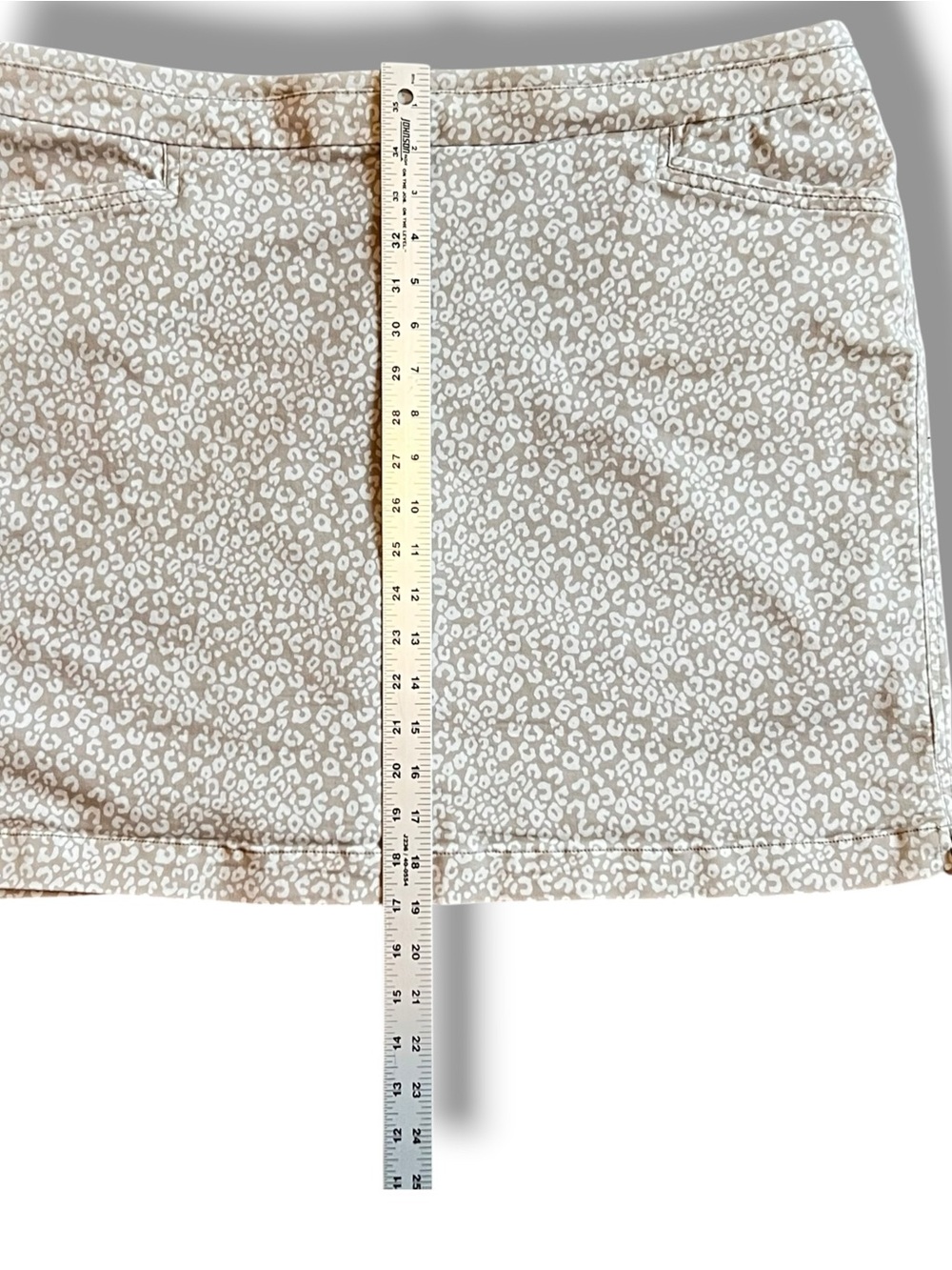 Briggs Women’s Golf Skort Skirt Tennis 4 Pockets Tan White Print Sz 16W C-9 - Picture 6 of 8